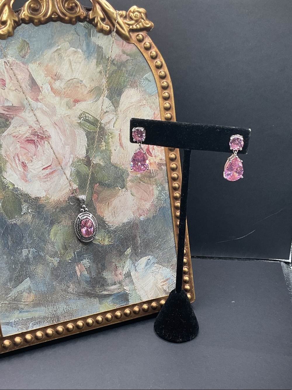 Ross-Simons Pink Teardrop Crystal Earrings